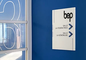 Signalétique d'étage pour le BEP à Namur